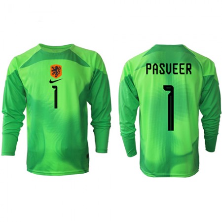 Camisetas Países Bajos Remko Pasveer 1 Portero Primera Copa Mundial 2022 Manga Larga - Hombre Camisetas Países Bajos Remko Pasveer 1 Portero Primera Copa Mundial 2022 Manga Larga - Hombre